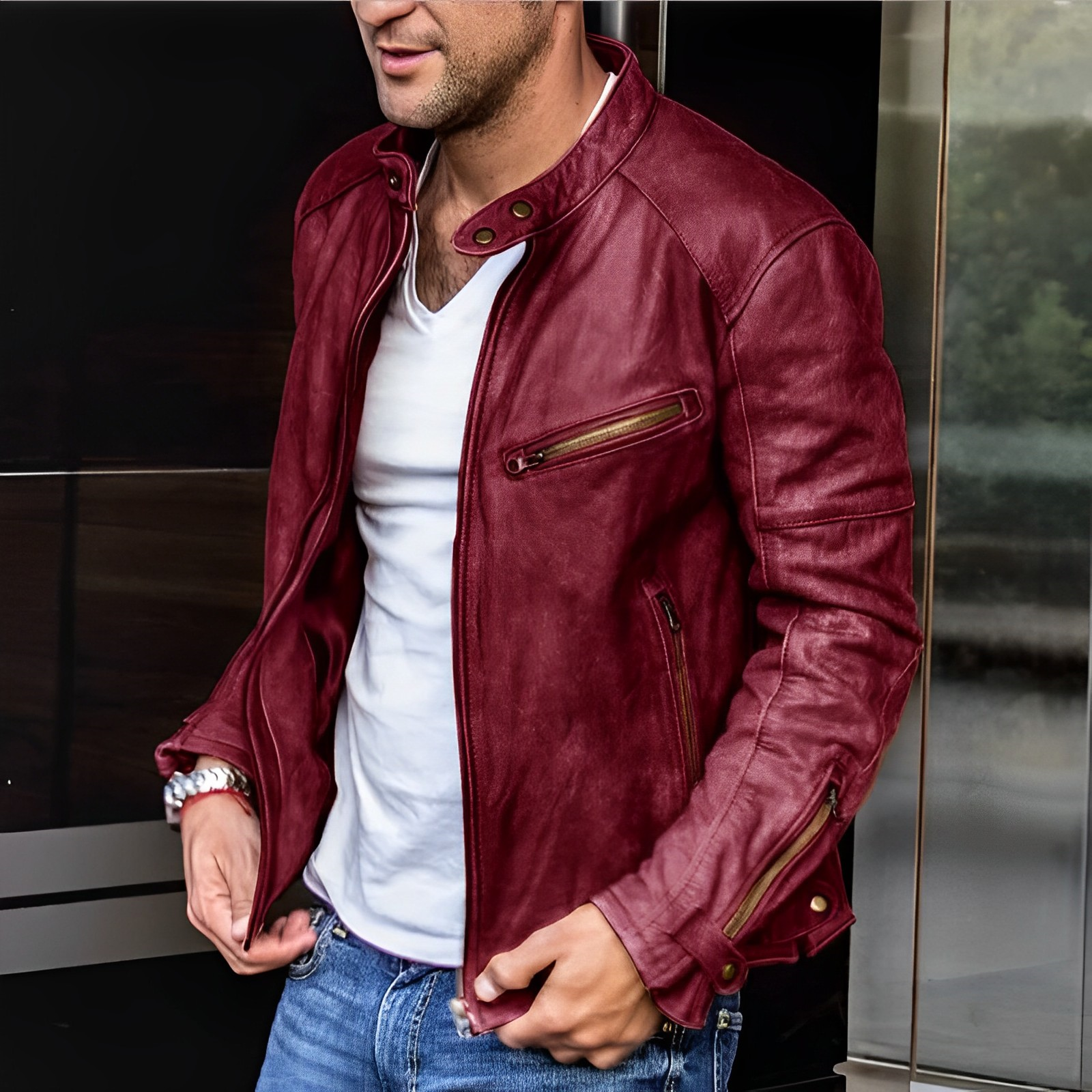 Alex | Herren Lederjacke