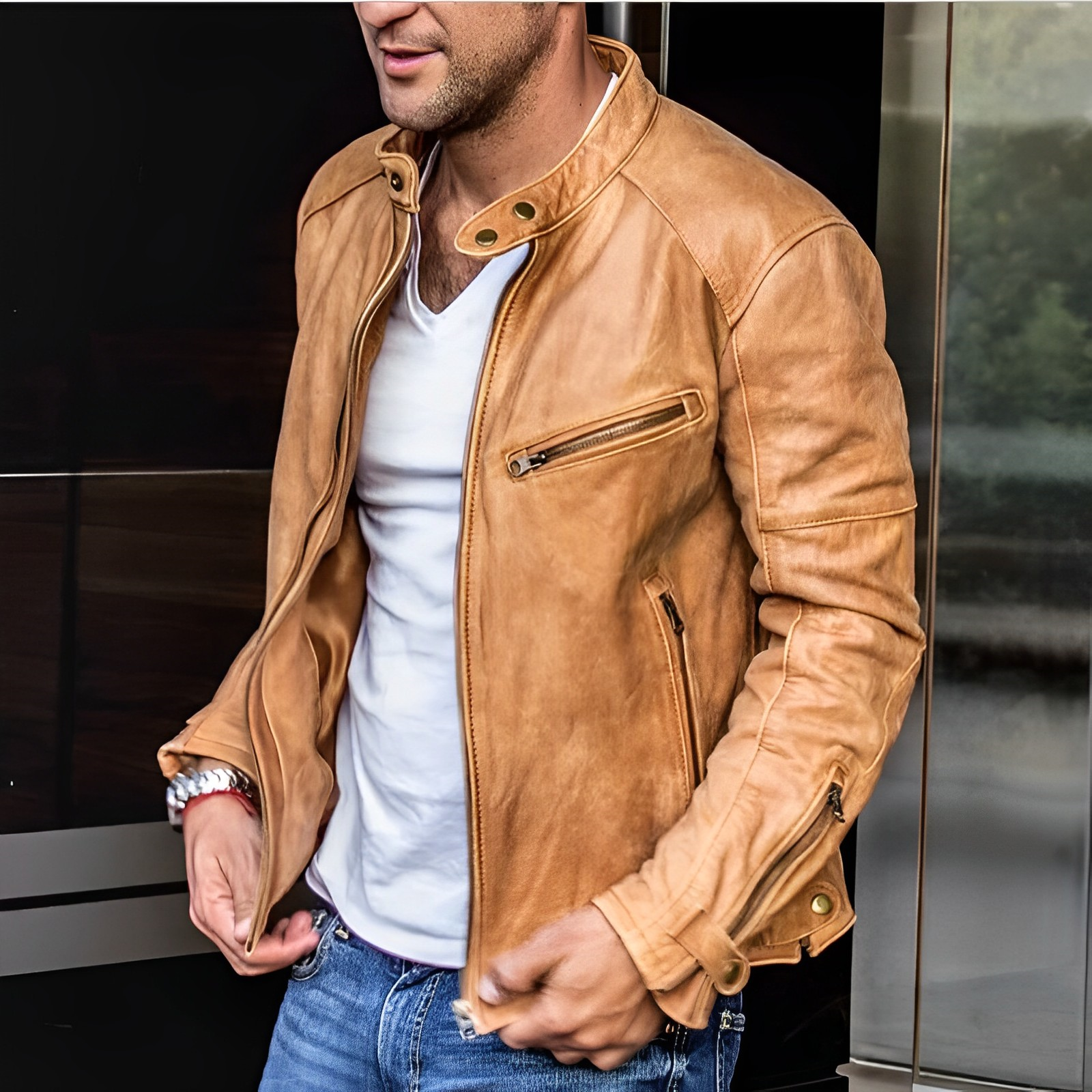 Alex | Herren Lederjacke