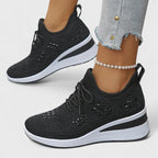 Viviane - Leichte orthopädische Sneaker mit glitzerndem Finish.