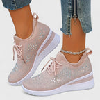 Viviane - Leichte orthopädische Sneaker mit glitzerndem Finish.