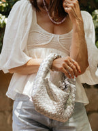 Marigold Geflochtene Mini-Henkeltasche