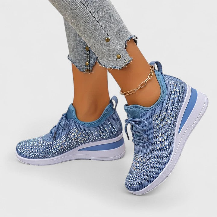 Viviane - Leichte orthopädische Sneaker mit glitzerndem Finish.