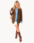 Paola Wildleder-Blazer