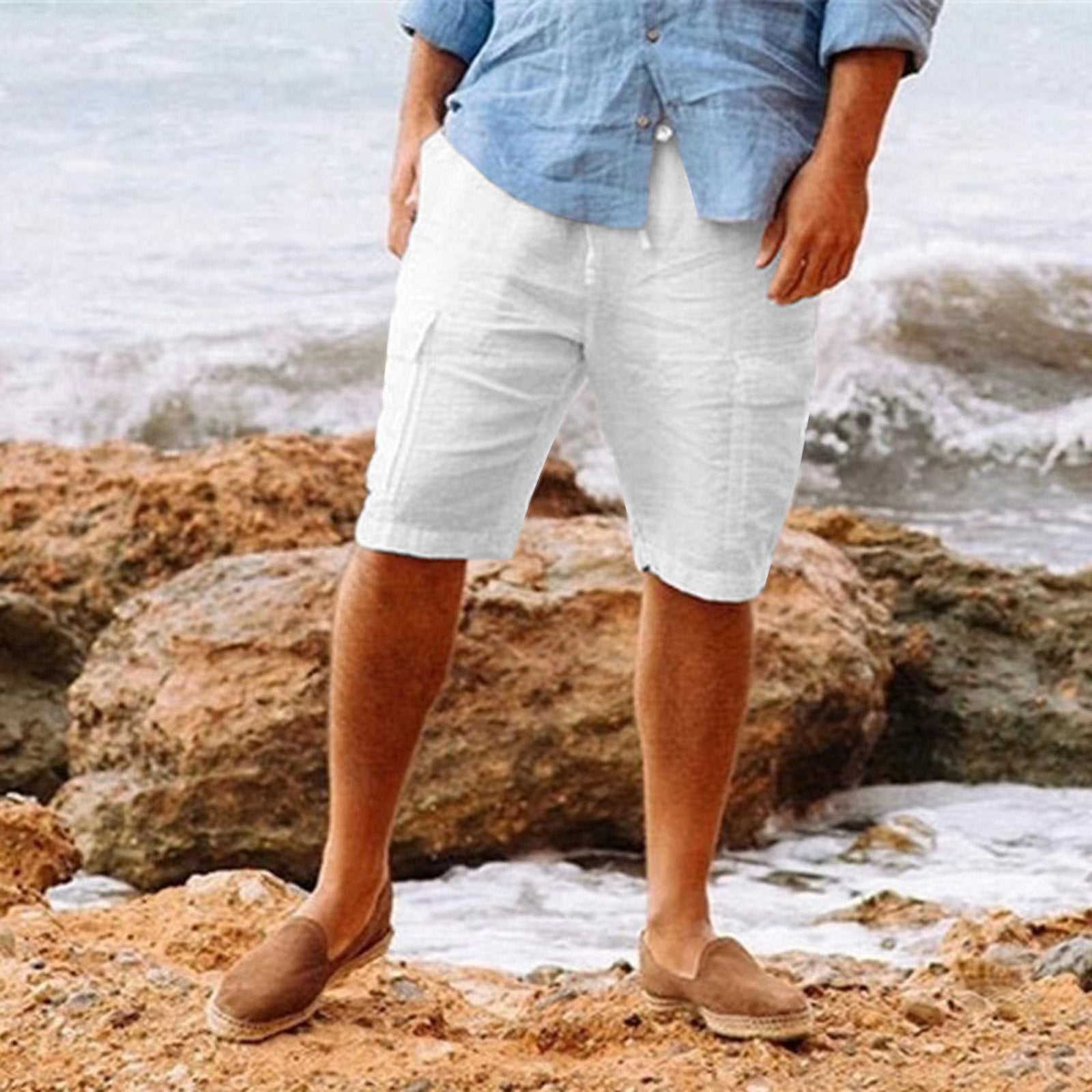 Baptist | Herren Leinen-Shorts
