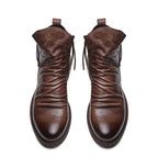 Robuste Herren-Stiefel aus Leder und Gummi - Wasserdicht und Langlebig