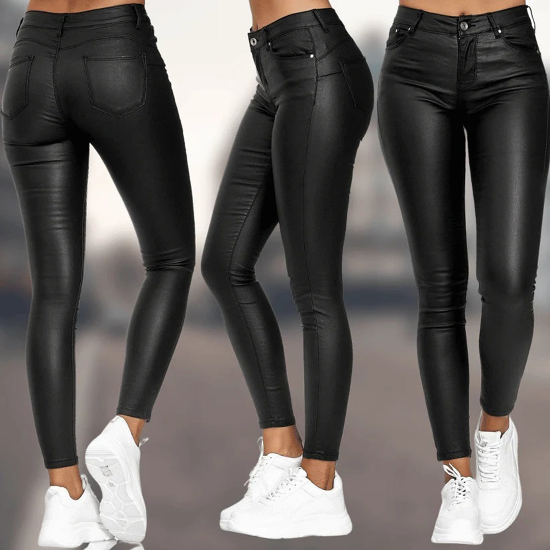 NOIR – Lederlook Hose