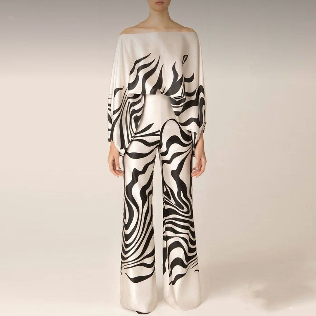 Sina | Damen Zweiteiliges Satin-Set