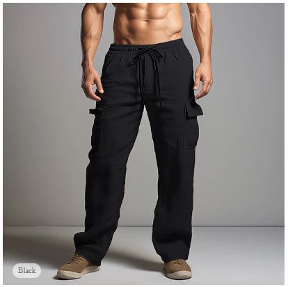 Leopold | Herren Cargo Leinenhosen