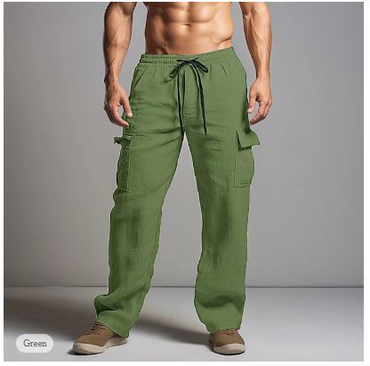 Leopold | Herren Cargo Leinenhosen