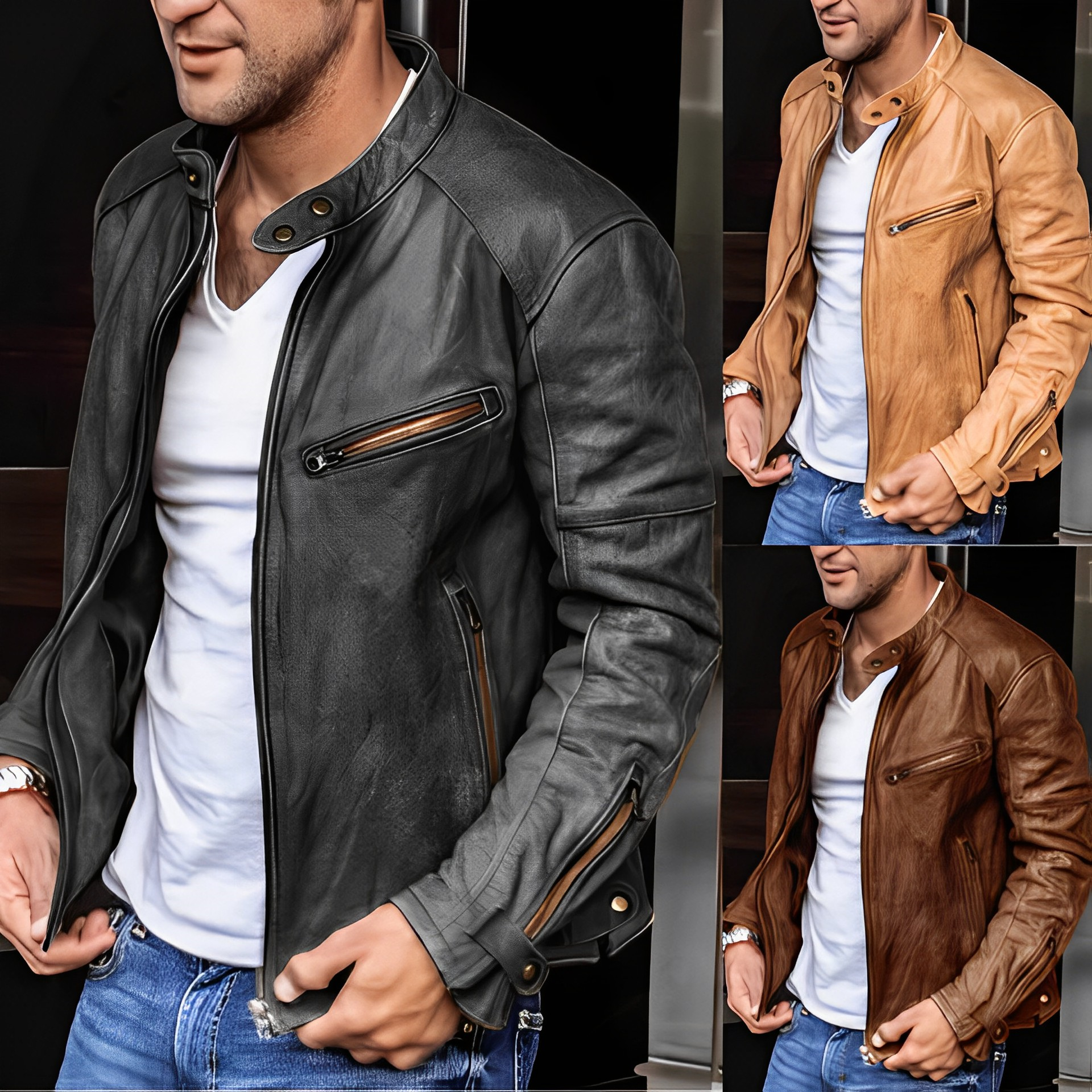 Alex | Herren Lederjacke