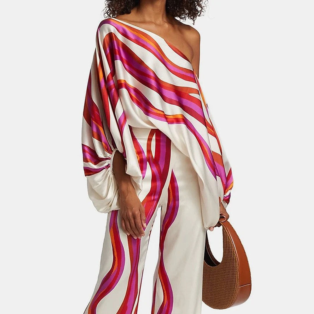 Sina | Damen Zweiteiliges Satin-Set