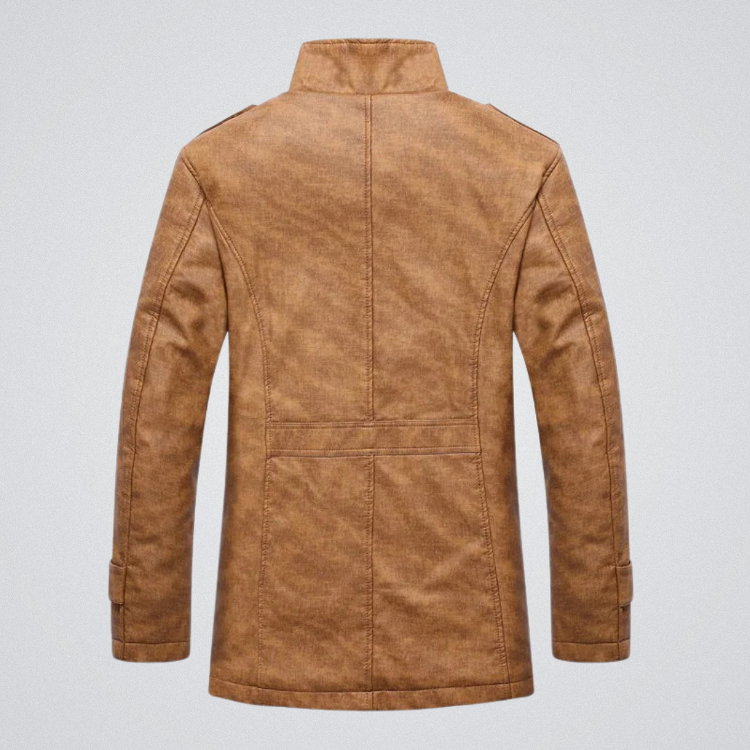 Stilvolle Herren Kunstlederjacke für den Alltag