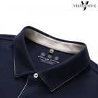 Baumwolle Langarm Herren Poloshirt