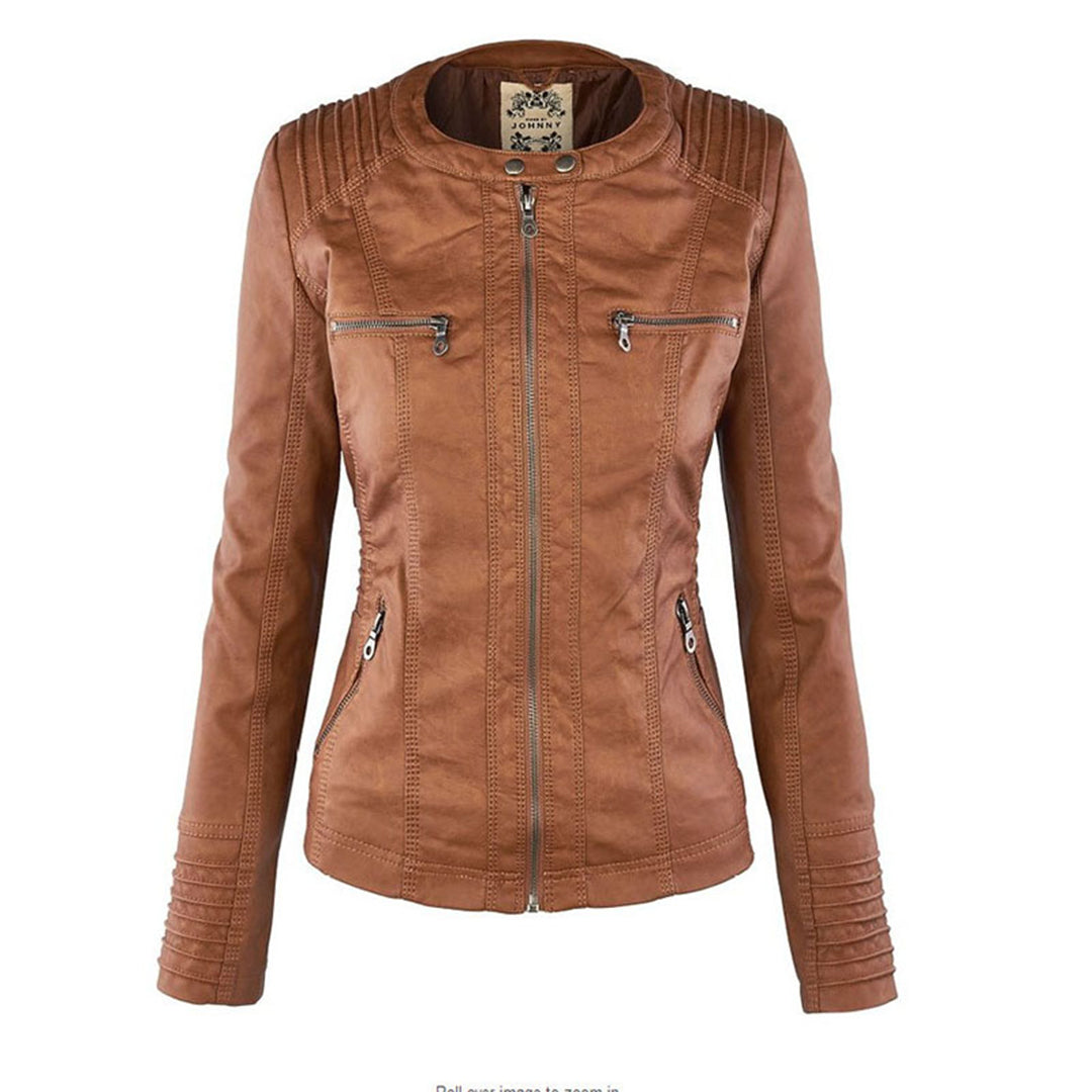 Gia - Leder-Bikerjacke
