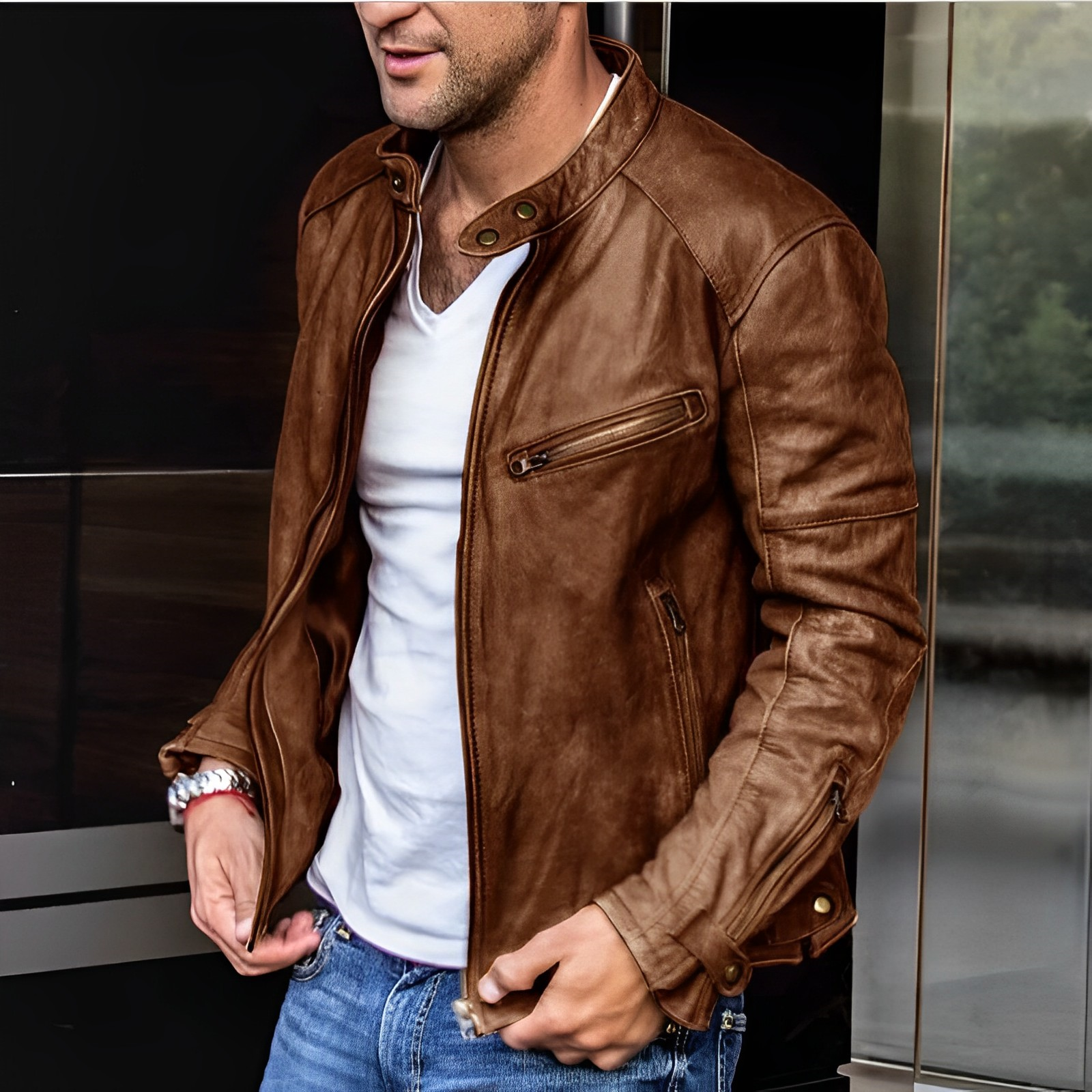 Alex | Herren Lederjacke