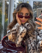 Zayne - Übergroße Kunstpelzjacke