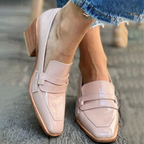 Olga™ - Rosa Leder-Loafer