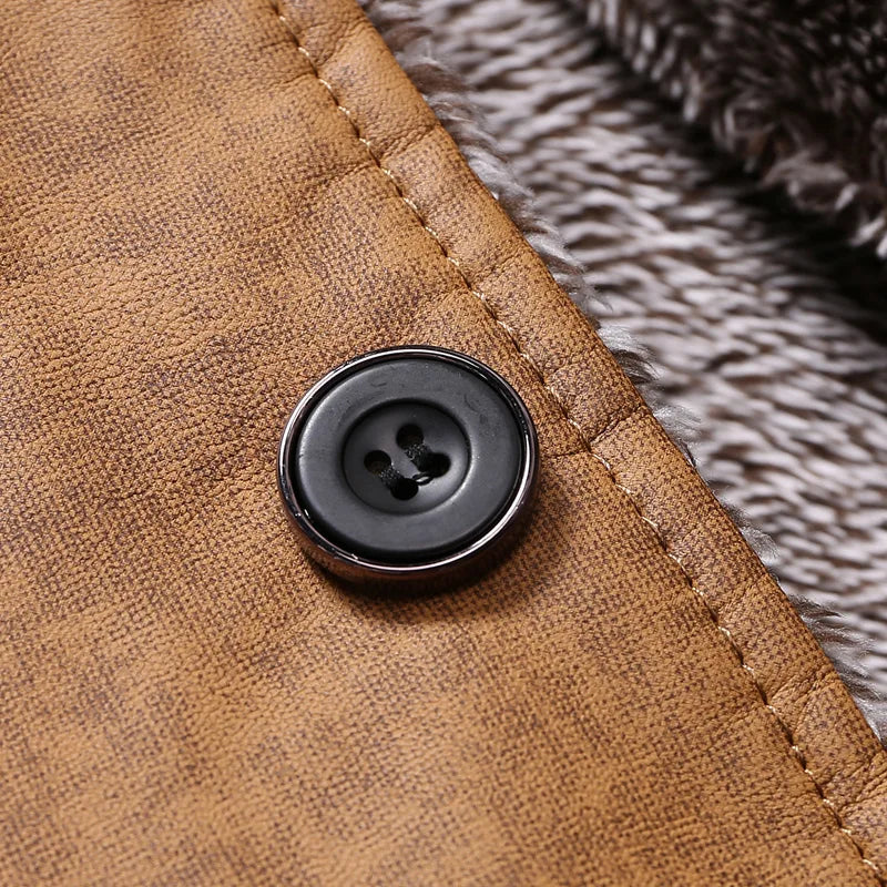 Stilvolle Herren Kunstlederjacke für den Alltag