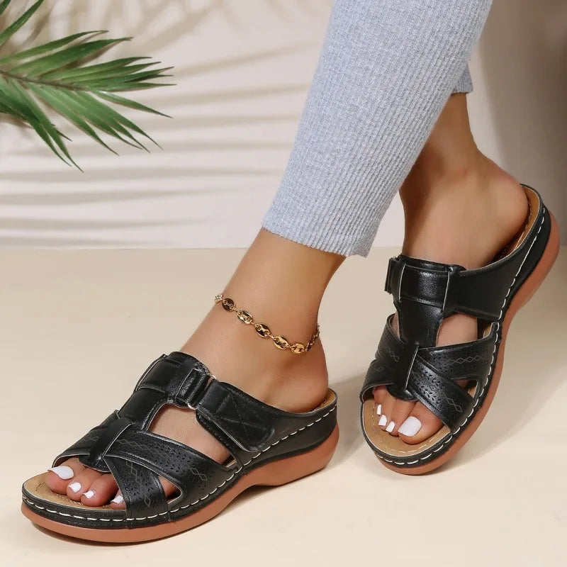 Gaia™ | Orthopädische Vintage-Keilsandalen für Damen