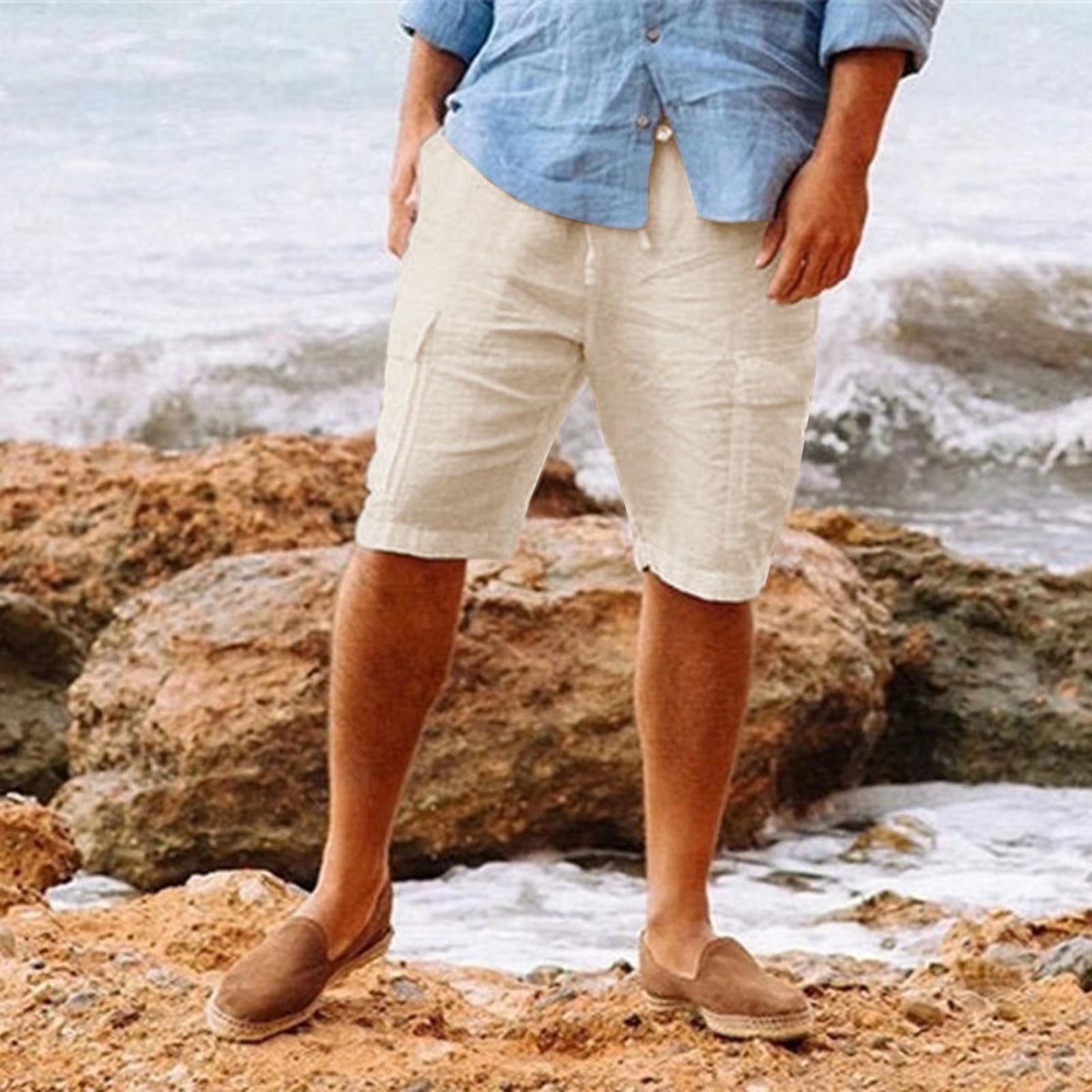Baptist | Herren Leinen-Shorts