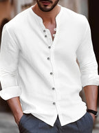 Xavier | Herren Retro-Leinenhemd