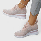 Viviane - Leichte orthopädische Sneaker mit glitzerndem Finish.