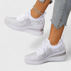 Viviane - Leichte orthopädische Sneaker mit glitzerndem Finish.