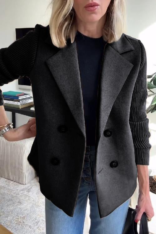 Olivia – Doppelreihiger Strickblazer