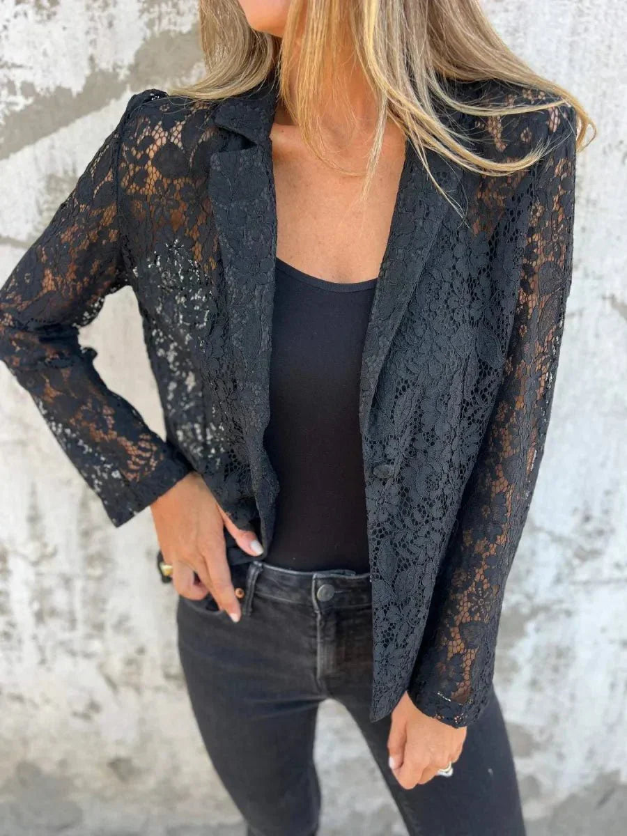 Lucienne -  Eleganter Damenblazer mit Spitze