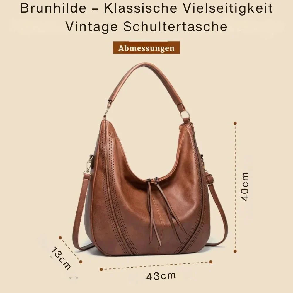 Brunhilde – Klassische Vielseitigkeit Vintage Schultertasche