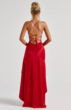 Atë - SATIN RUFFLE MAXI DRESS
