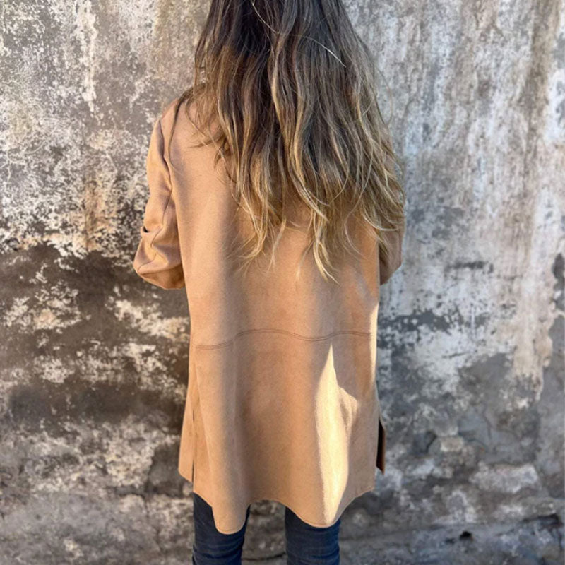 Sheila - Klassischer Mantel mit Kapuze in mittlerer Länge